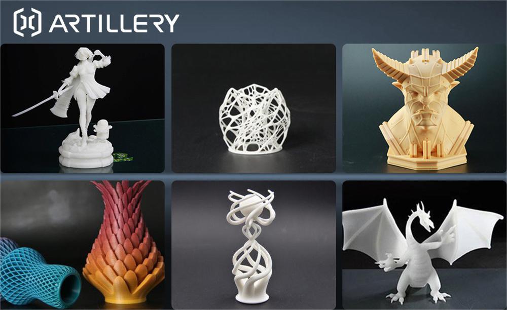 3D tlačiareň Artillery Sidewinder X3 Plus, automatické vyrovnanie, maximálna tlačová rýchlosť 300 mm/s, dvojzubcový priamy extrúder, automatické čistenie trysky, 32-bitová základná doska STM32, osvetlenie zhora, 300x300x400 mm