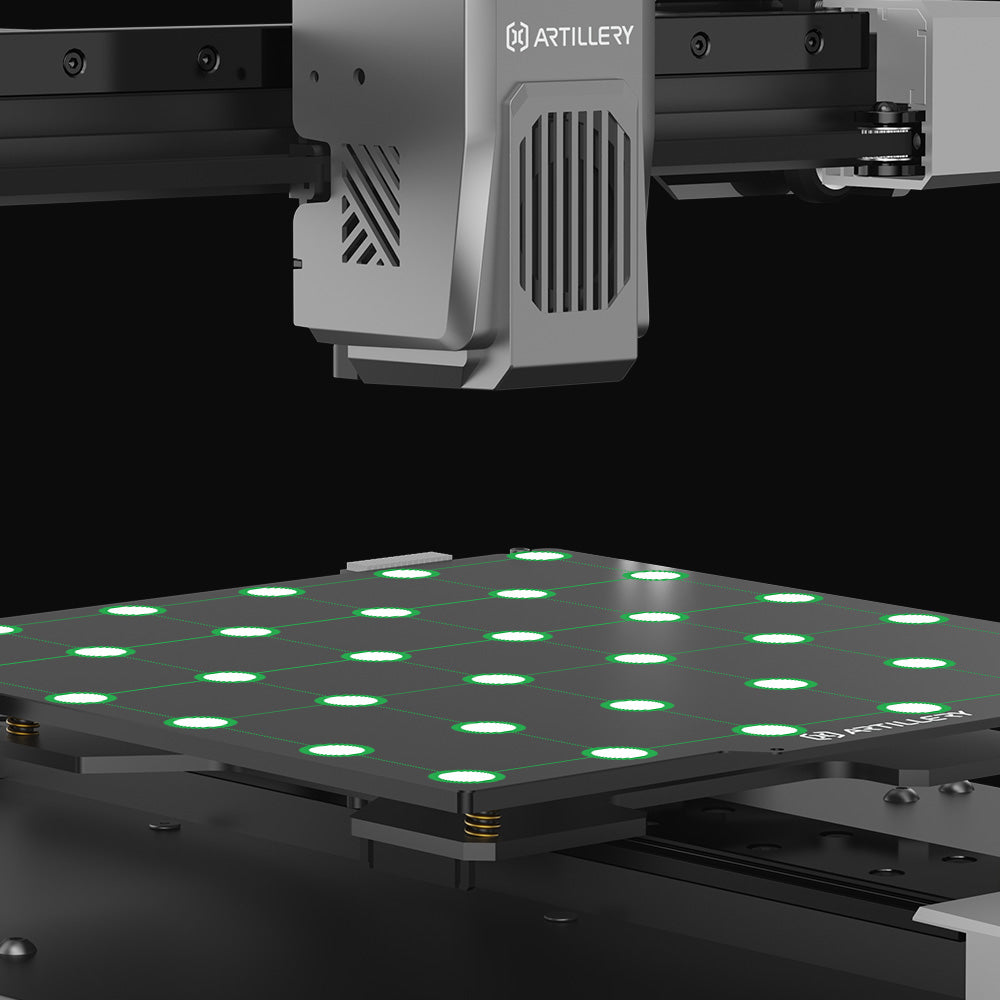 3D tlačiareň Artillery Sidewinder X4 Pro, 240*240*260 mm, tlačová rýchlosť 500 mm/s, lineárne vodidlá osí X a Y, priamy pohon extrudéra, automatické vyrovnanie s 81 bodmi, dvojité ťahové tyče, automatické čistenie trysky