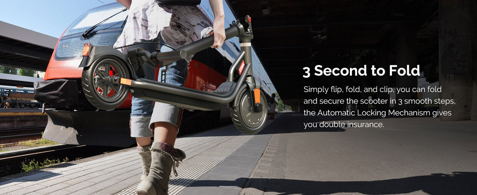 Elektrokolobežka Atomi E20, 8,5 palcové nafukovacie kolesá, 250W motor (maximálny výkon 500W), 36V 7,5Ah batéria, dojazd 30 km, dvojité brzdy, nosnosť 120 kg.