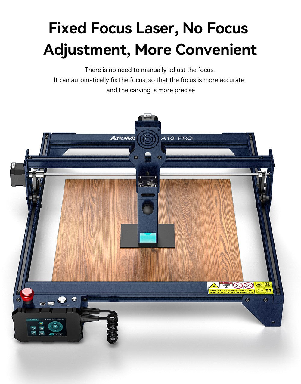 Laserový gravírovací a rezací stroj ATOMSTACK A10 Pro 10W, vysoká presnosť 0,01 mm, pevné zaostrenie, dvojité kompresné zaostrenie, 410*400 mm
