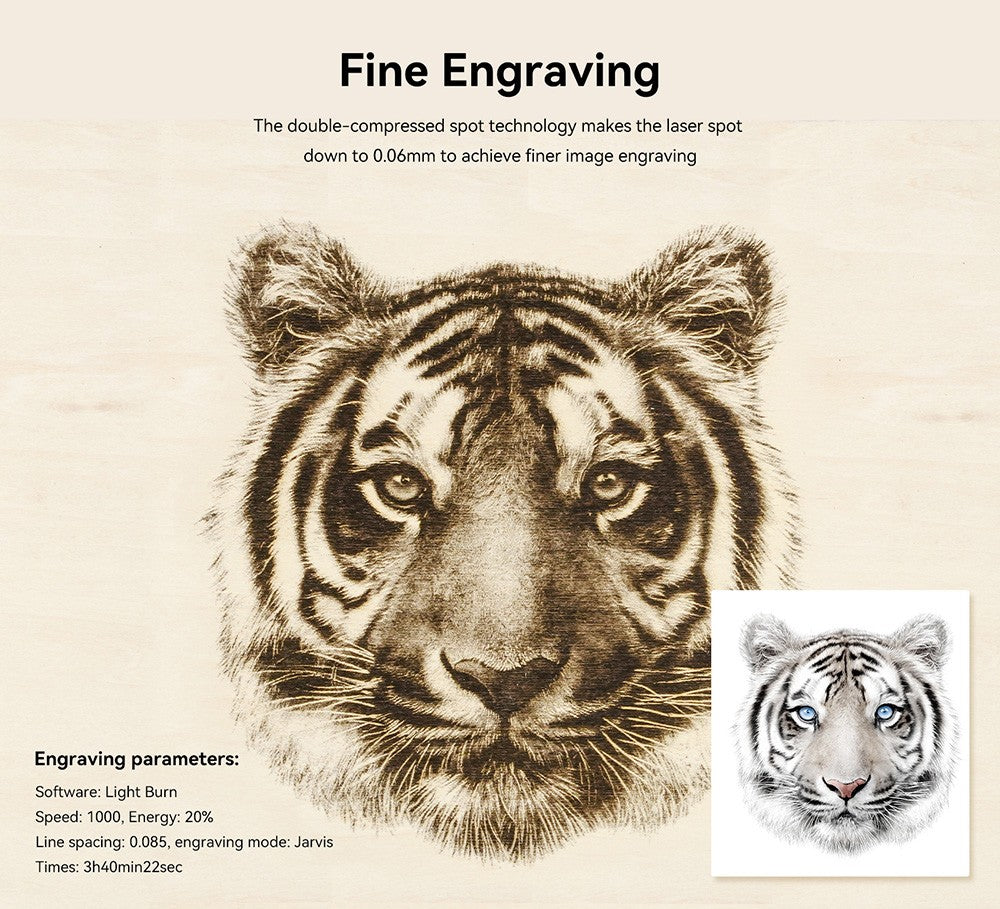 Laserový gravírovací a rezací stroj ATOMSTACK A10 Pro 10W, vysoká presnosť 0,01 mm, pevné zaostrenie, dvojité kompresné zaostrenie, 410*400 mm