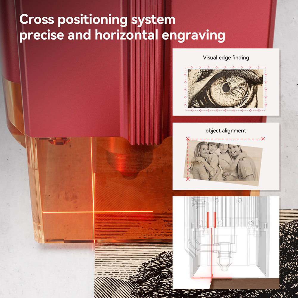 Laserový gravírovací a rezací stroj ATOMSTACK A12 PRO 12W, pevné zaostrenie, presnosť gravírovania 0,02 mm, rýchlosť gravírovania 600 mm/s, 32-bitová základná doska, krížové laserové umiestnenie, ovládanie cez aplikáciu, 365x305 mm