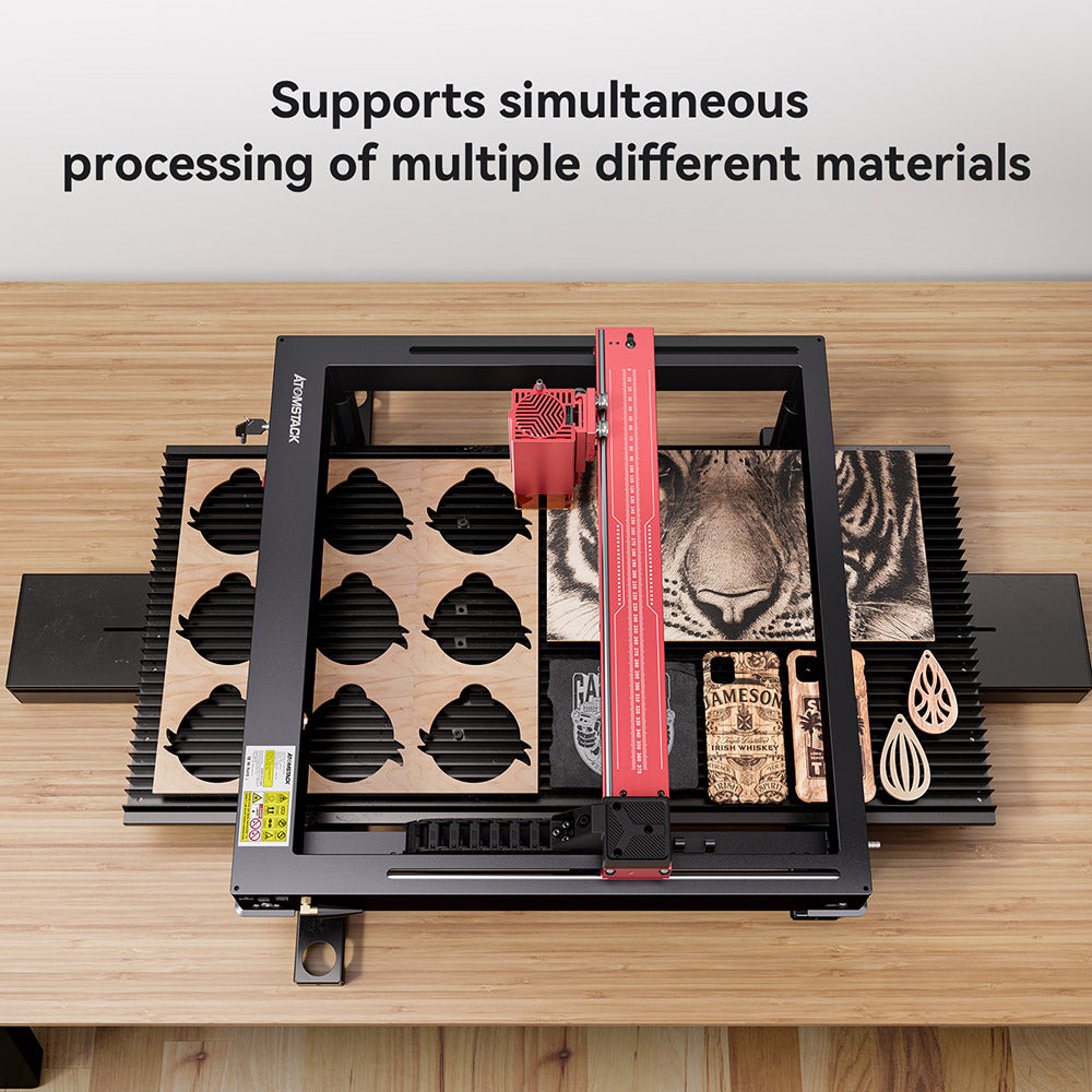 ATOMSTACK R5 Automatický dopravníkový podávač pre laserové gravírovacie stroje ATOMSTACK A6 Series (A6/A12/A24/A48 Pro a A6/A12/A24/A48 Ultra) - Čierna