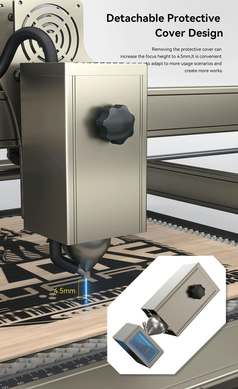 ATOMSTACK S20 Pro 20W laserový gravírovací a rezací stroj s sadou na asistované rezanie vzduchom, bez nutnosti zaostrenia, štvorjadrový diodový laser, offline gravírovanie - USA