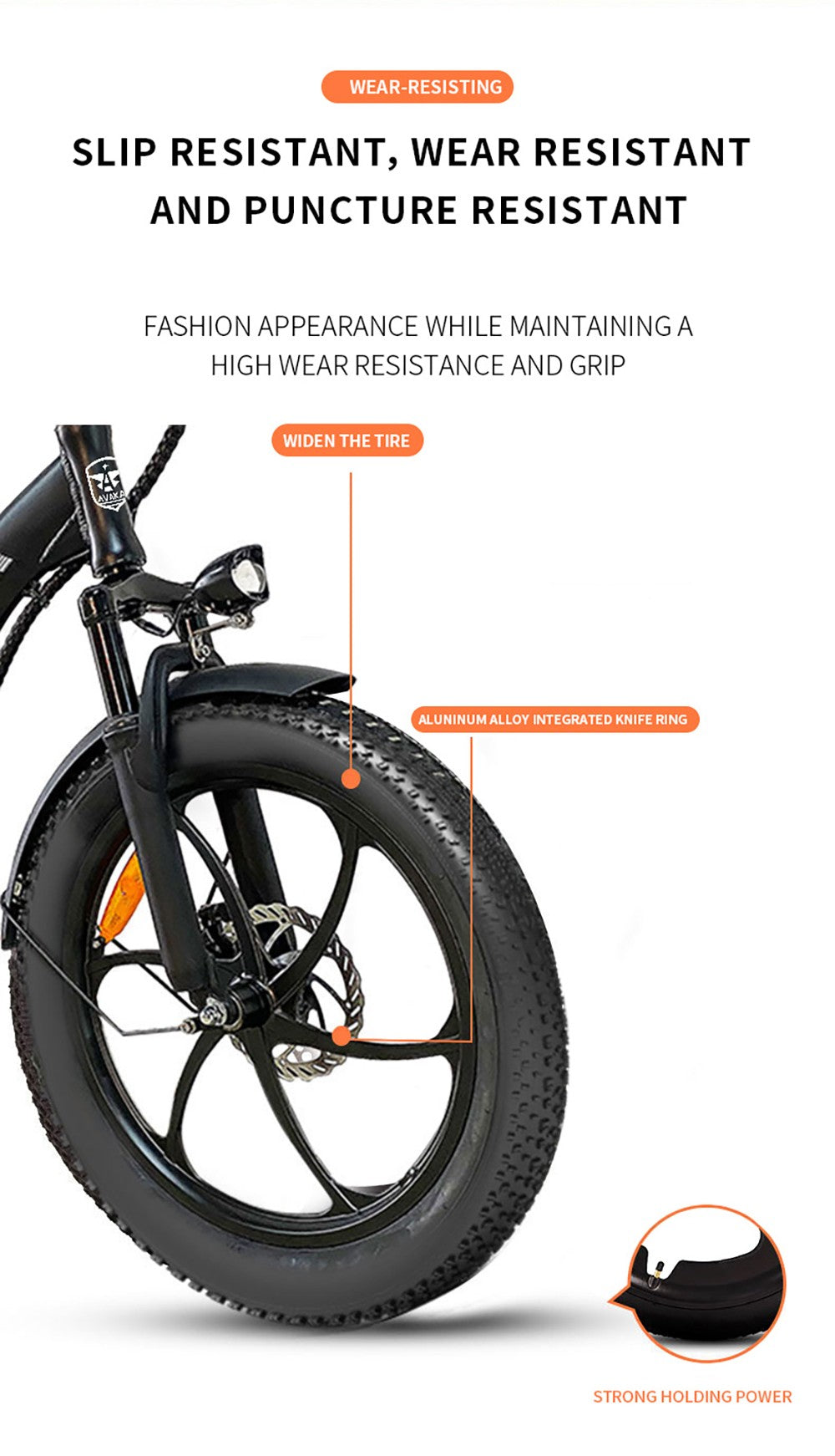 Elektrokolo AVAKA BZ20 PLUS, skladacie, 20*3,0 palcové široké pneumatiky, 500W bezuhlíkový motor, max. rýchlosť 25 km/h, 48V 18,2Ah batéria, dojazd 100 km, max. zaťaženie 120 kg, dvojité kotúčové brzdy, 7-stupňová prevodovka Shimano, vodotesné IP54, LCD displej, jednolitý kolesový rám - čierna farba.