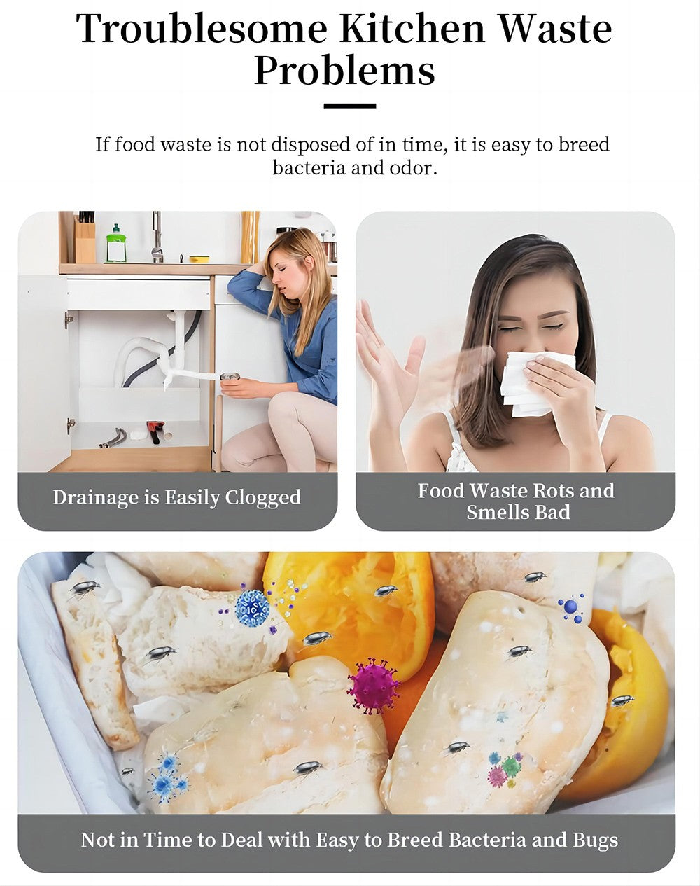 Kuchynský kompostér BEECO HQD-314Pro, kapacita 3,3 l, premieňa odpad na prírodné hnojivo, zabudované UVC svetlo, detský zámok, LCD obrazovka