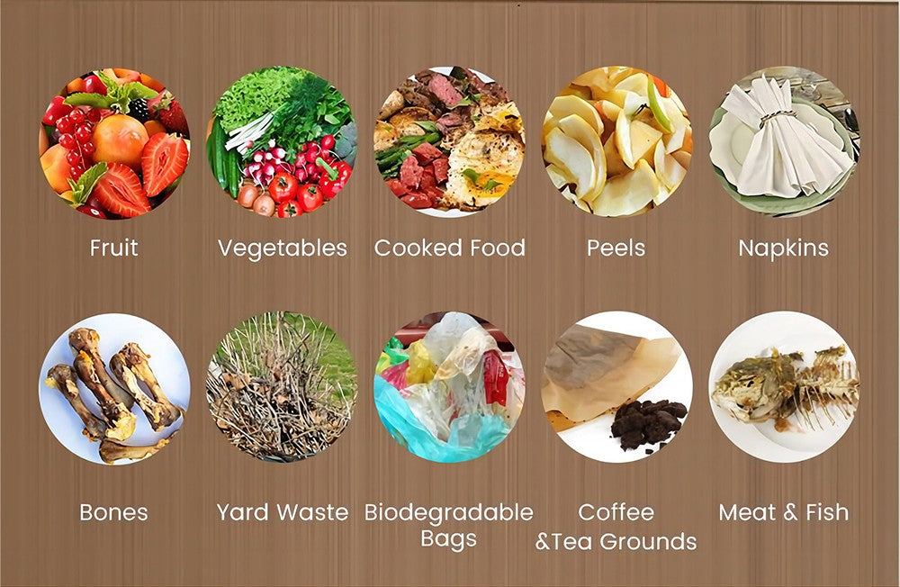 Kuchynský kompostér BEECO HQD-314Pro, kapacita 3,3 l, premieňa odpad na prírodné hnojivo, zabudované UVC svetlo, detský zámok, LCD obrazovka