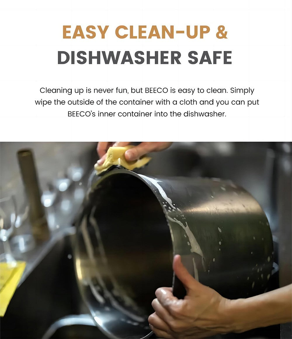 Kuchynský kompostér BEECO HQD-314Pro, kapacita 3,3 l, premieňa odpad na prírodné hnojivo, zabudované UVC svetlo, detský zámok, LCD obrazovka