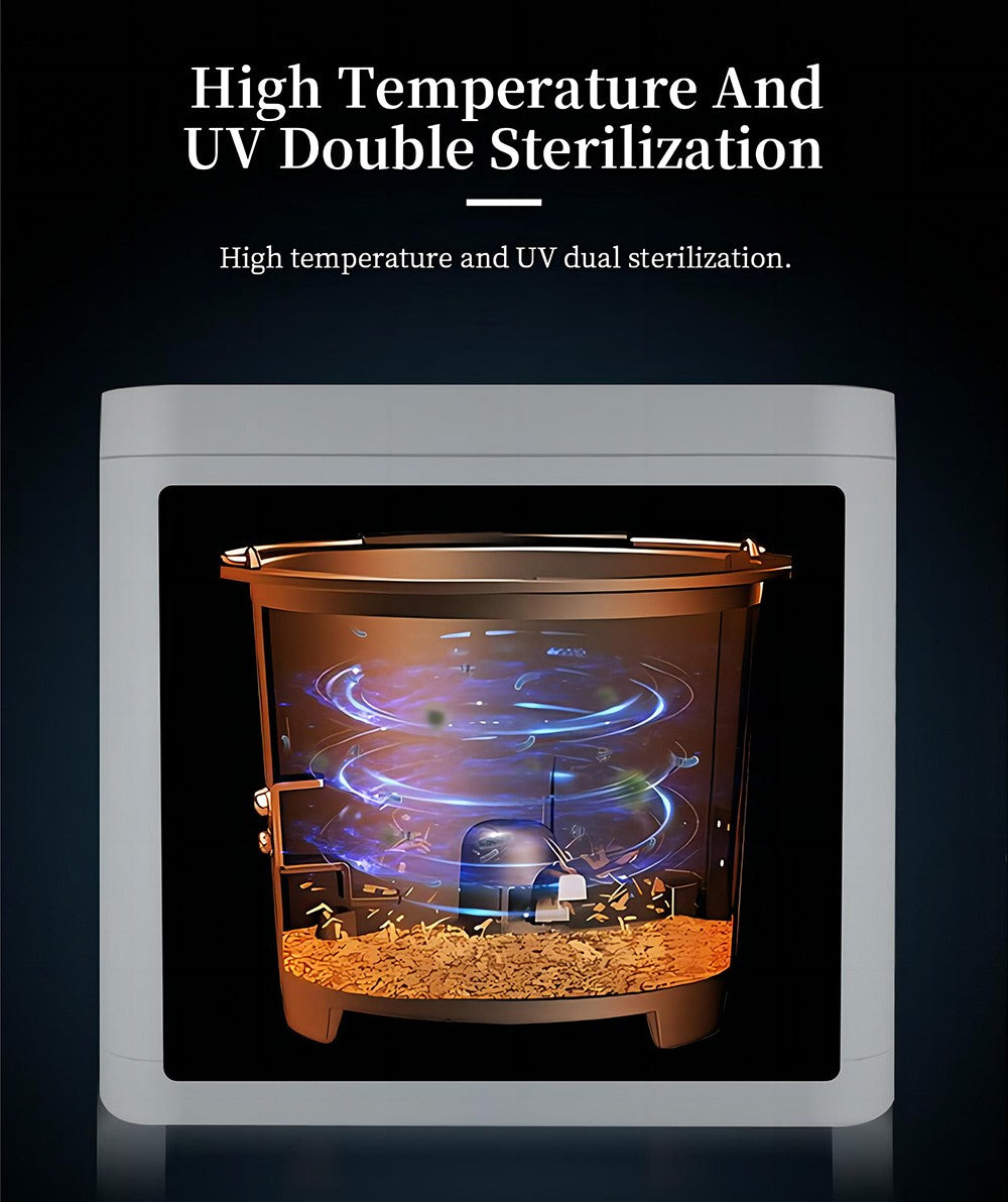 Kuchynský kompostér BEECO HQD-314Pro, kapacita 3,3 l, premieňa odpad na prírodné hnojivo, zabudované UVC svetlo, detský zámok, LCD obrazovka