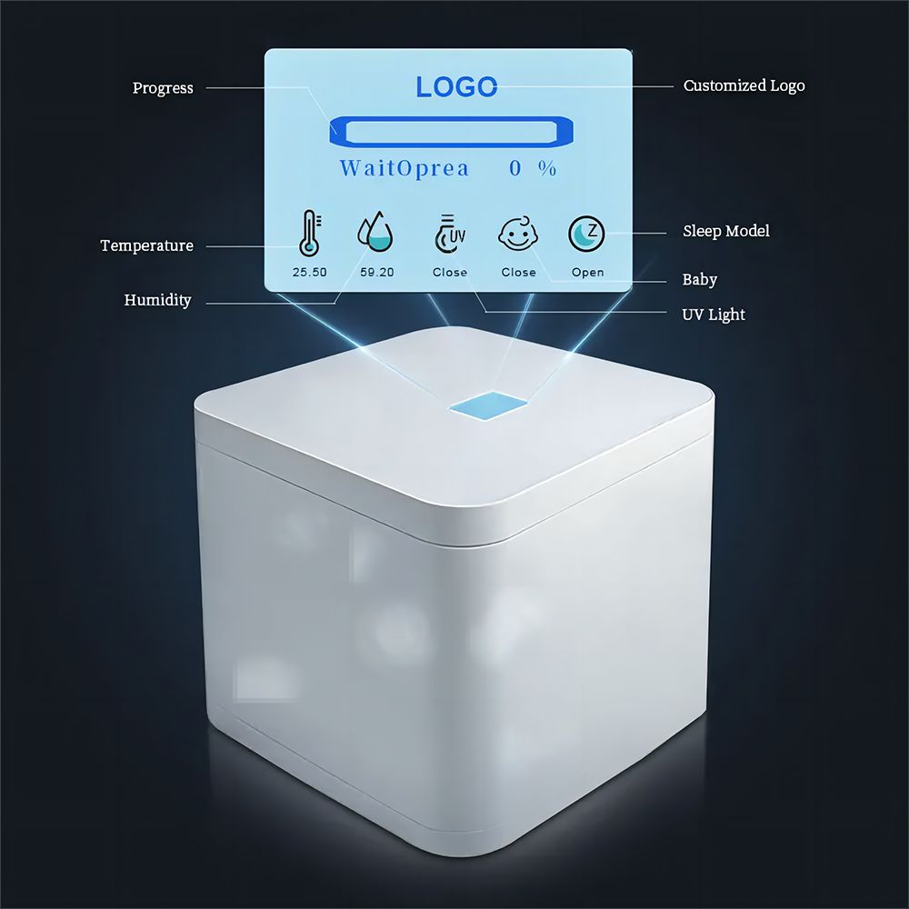 Kuchynský kompostér BEECO HQD-314Pro, kapacita 3,3 l, premieňa odpad na prírodné hnojivo, zabudované UVC svetlo, detský zámok, LCD obrazovka