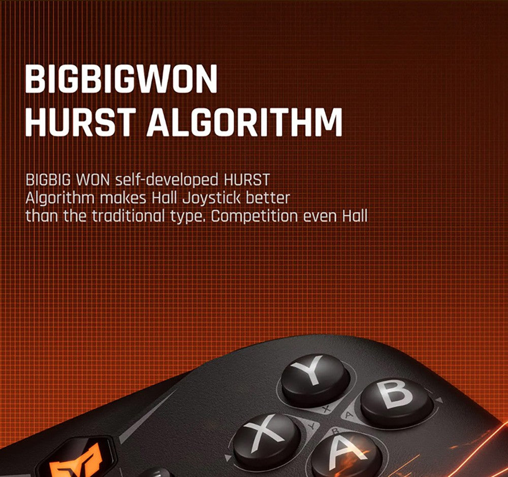 Bezdrátový herní ovladač BIGBIG WON GALE HALL, 3 režimy pripojenia, Hallov joystick a spoušť, kompatibilný s Switch / PC / iOS / Android