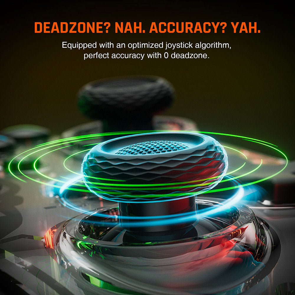 BIGBIG WON Rainbow Lite Wired Game Controller, RGB podsvietenie, prispôsobiteľné tlačidlá, kompatibilný s konzolou Switch / PC s operačným systémom Windows 10 a 11