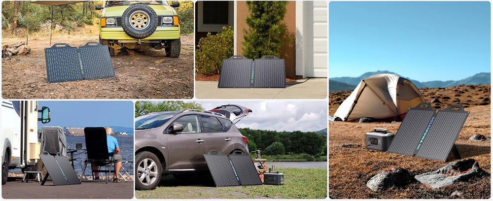 Bigblue SolarPowa 100 100W skladací solárny panel s podperami, účinnosť prevodu energie 23,5 %, vodotesný IP65