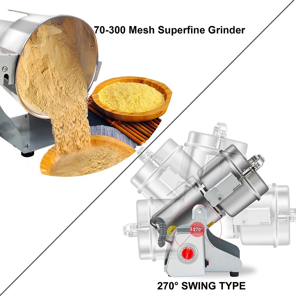 BioloMix Mlýnek na kávu, Swing 800g Mlýnek na zrná, Multifunkční přenosný kuchynský mlýnek na kávu