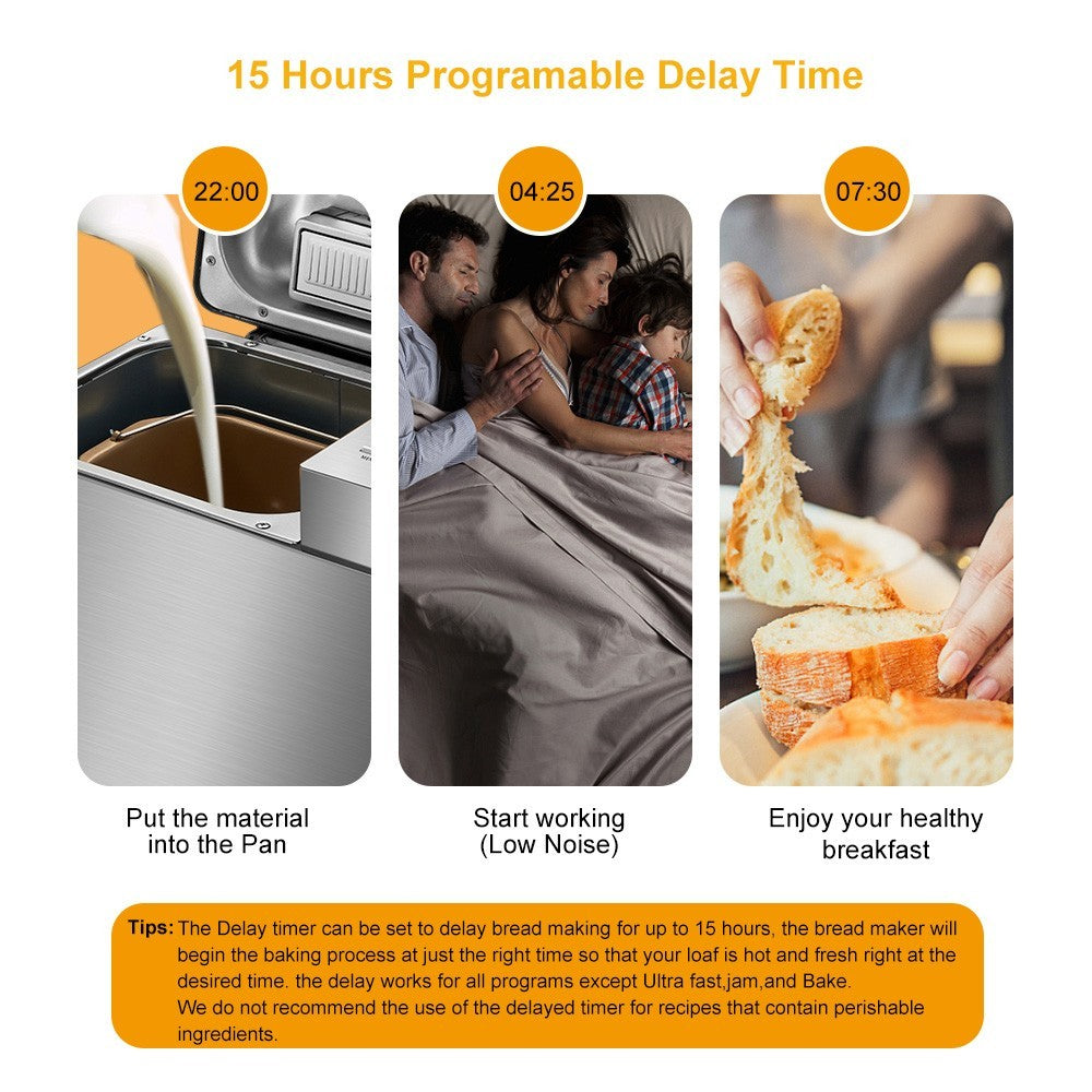 Automatický pekársky stroj Biolomix BBM013 z nerezovej ocele, 19 v 1