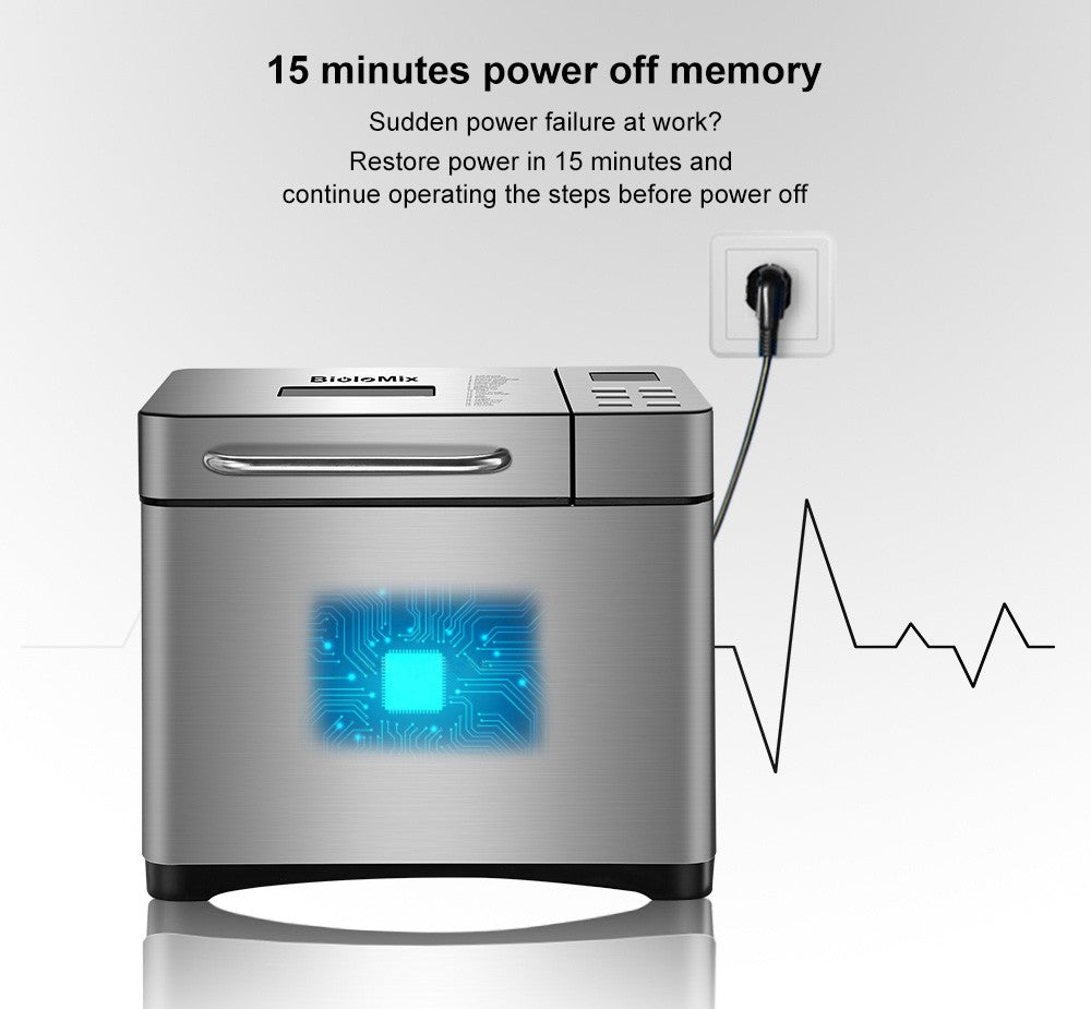 Automatický pekársky stroj Biolomix BBM013 z nerezovej ocele, 19 v 1