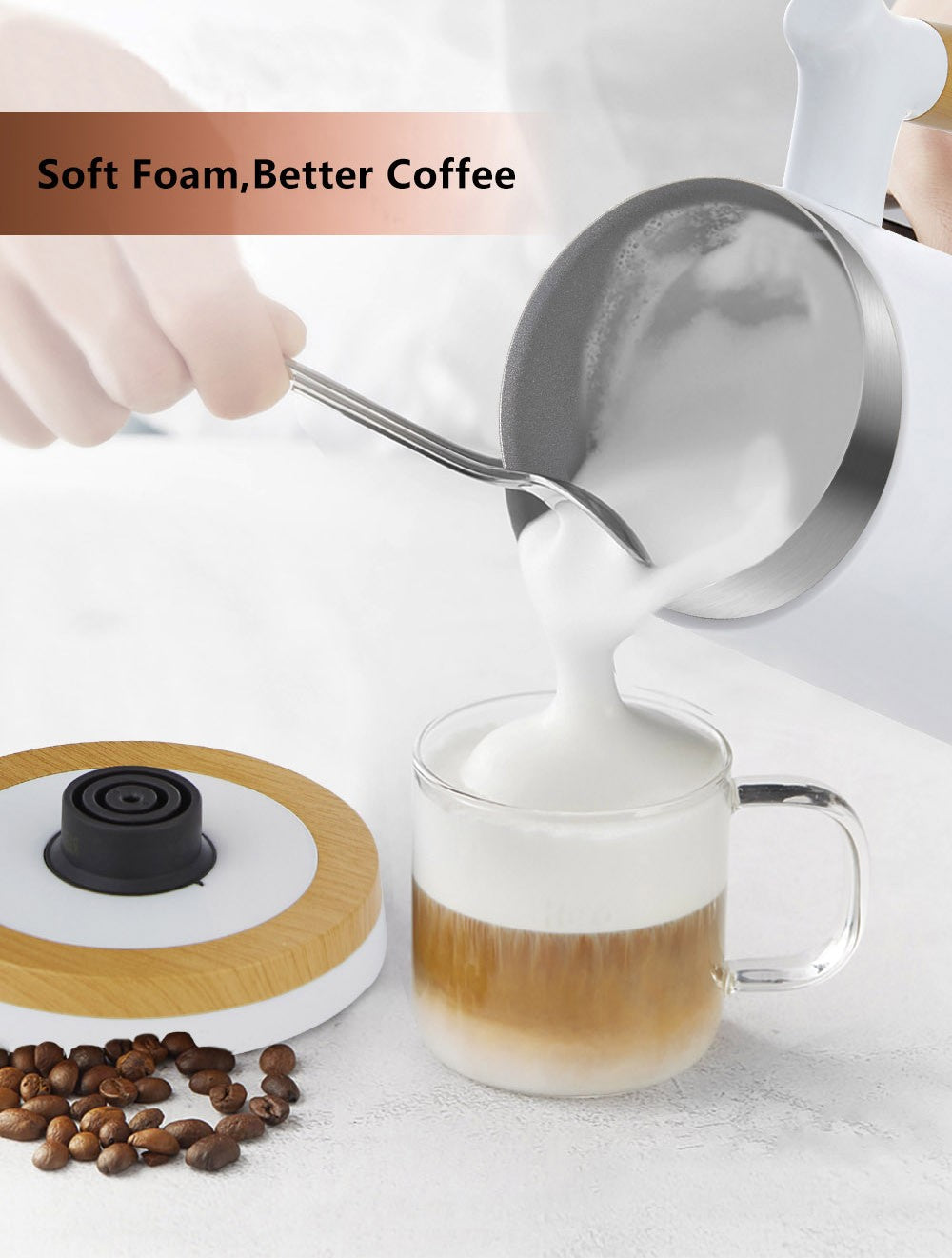 BioloMix BN11 4v1 ohrievač a penyovač mlieka, studený aj teplý režim, kapacita peny 150 ml, kapacita ohrevu 300 ml