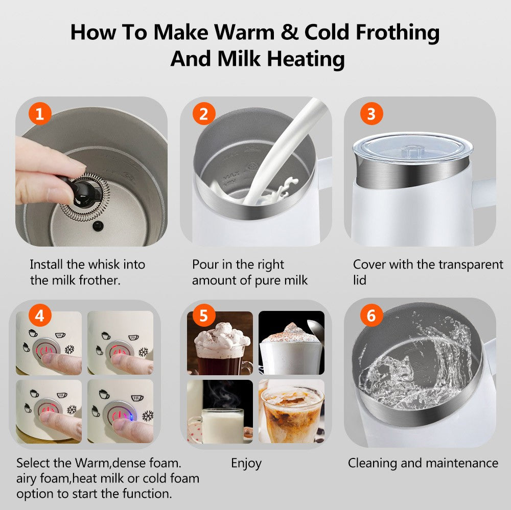 BioloMix BN11 4v1 ohrievač a penyovač mlieka, studený aj teplý režim, kapacita peny 150 ml, kapacita ohrevu 300 ml