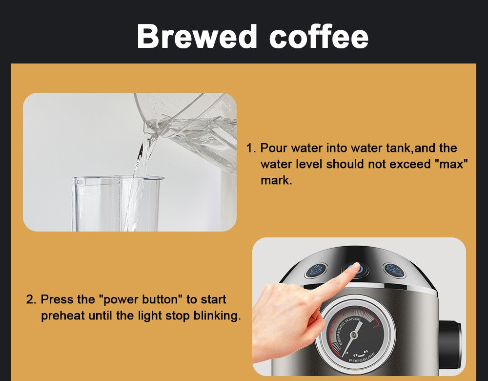 Poloprofesionálny espresso kávovar BioloMix CM7008 s parným peničom na mlieko, tlak 20 barov, nádrž na vodu 1,1 l, na jednu/dve šálky