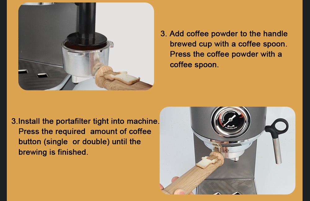 Poloprofesionálny espresso kávovar BioloMix CM7008 s parným peničom na mlieko, tlak 20 barov, nádrž na vodu 1,1 l, na jednu/dve šálky