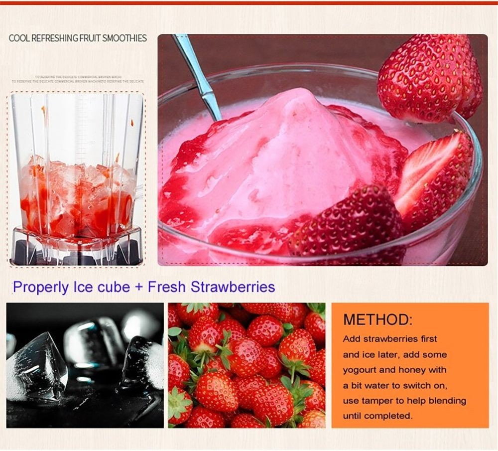 Mixér BioloMix G5200, 2200 W, na smoothie, 2L kapacita, nastaviteľná rýchlosť - čierna