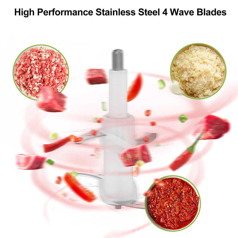 Elektrický mlynček na mäso BioloMix P6001 500W, 1,8L sklenená misa, kuchynský robot, drvič, dve rýchlosti, na zeleninu, cibuľu, cesnak