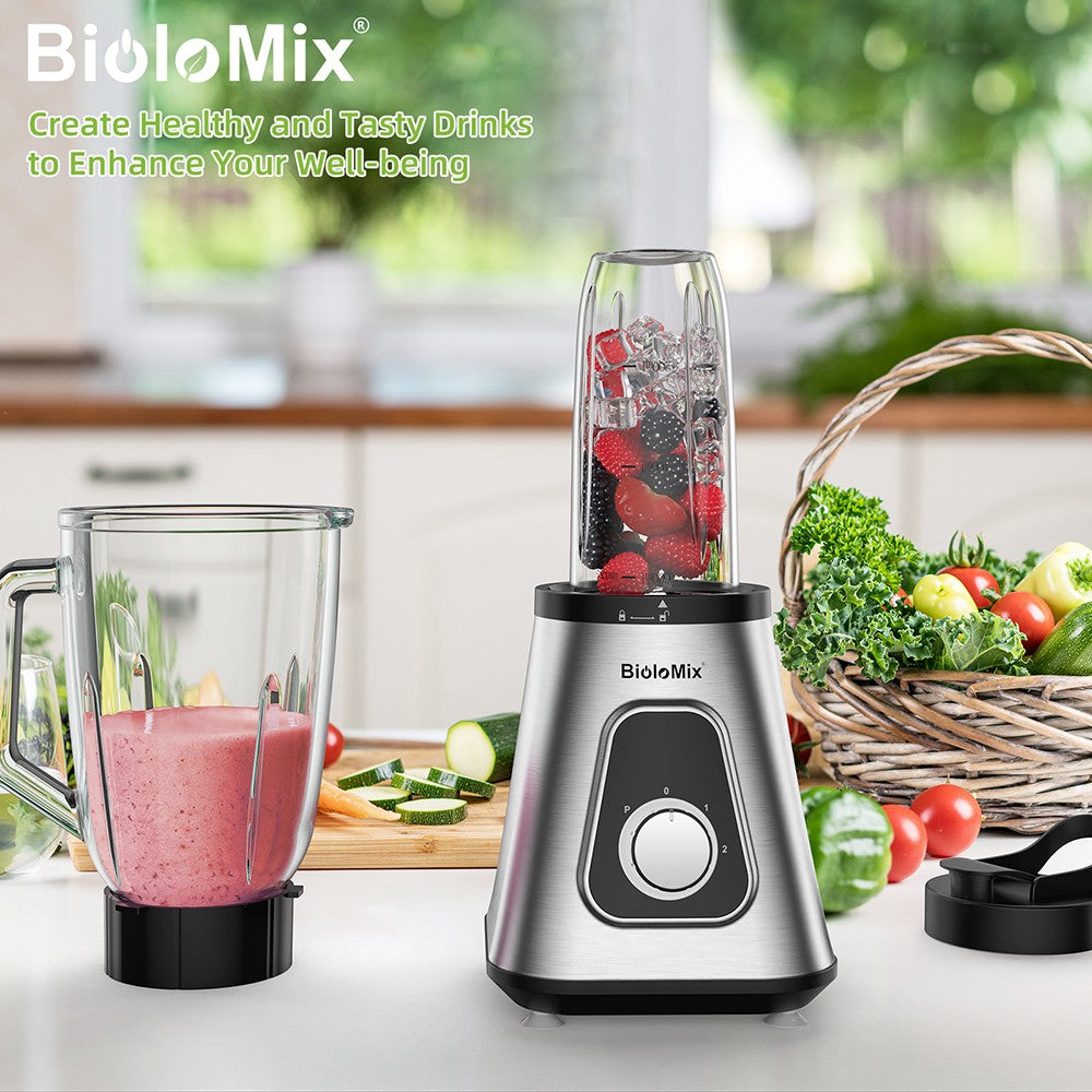 BioloMix SF701 1300W smoothie mixér s 1,5l sklenenou nádobou, 2 režimy otáčok, pulzná funkcia