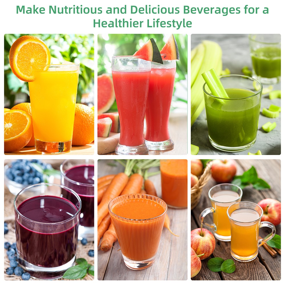 Lis na šťavy BioloMix Cold Press, s 78mm/3.07in nádržkou na suroviny, 200W 40-65 ot./min výkonným motorom, tichá pomalá lisovacia šťavovarná mašinka