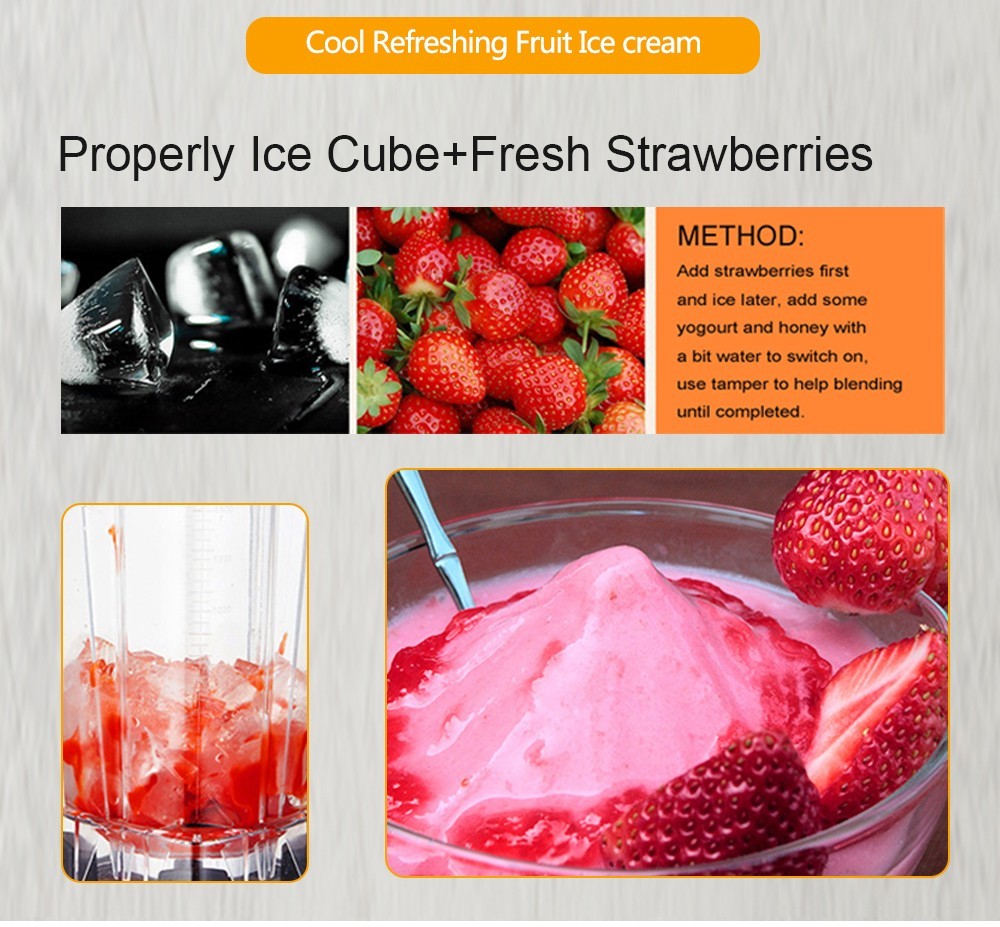 Mixér BioloMix T5200 3HP 2200W s časovačom, mixér na ovocie a jedlo, odšťavňovač, kapacita 2L, bez BPA.