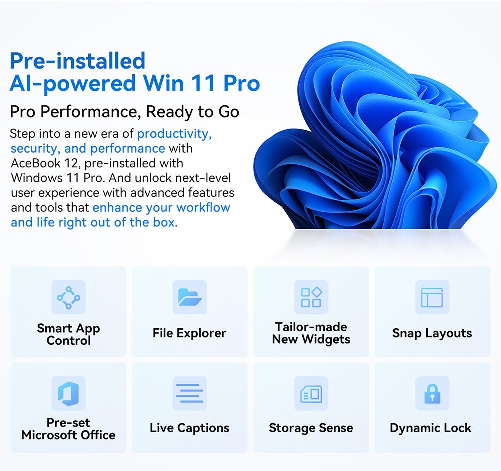 Notebook Blackview Acebook 12, 16" IPS displej s rozlíšením 1920*1200, Intel Core i5-1030NG7 s 4 jadierami a maximálnou frekvenciou 3,5 GHz, 16 GB RAM, 512 GB SSD, WiFi 5, Bluetooth 4.2, 1x plne funkčný port Type-C, 2x USB 3.2, 1x USB 2.0, 1x HDMI, 1x slot na SD kartu, 1x audio jack, batéria 57 Wh.