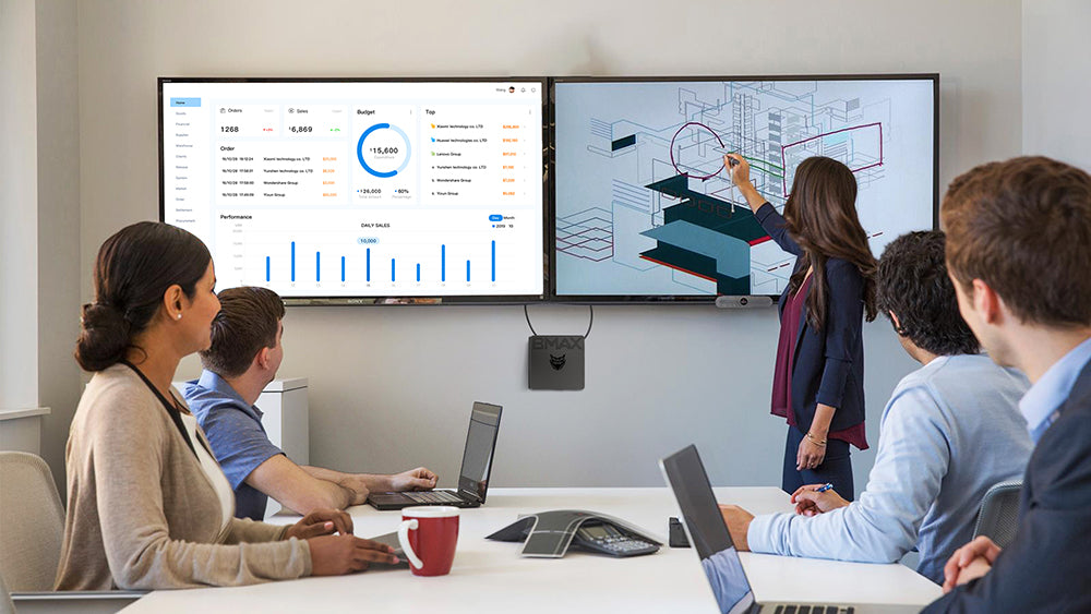 BMAX B1 Pro Mini PC Intel Gemini Lake N4000 až 2,6 GHz Windows 11 8GB RAM 128GB SSD 2,4G/5G Dual Band WiFi Bluetooth 4.2 - EU