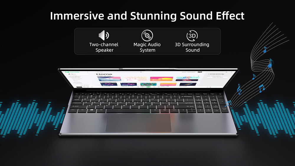 Laptop BMAX X15 Pro, 15,6 palcový IPS displej s rozlíšením 1920*1080, Intel N95 s 4 jadierami, max. 3,4 GHz, 16 GB RAM, 512 GB SSD, WiFi 5, Bluetooth 5.0, batéria 5000 mAh, 1x Type-C, 2x USB 3.2, 1x Mini HDMI, 1x Micro SD slot, 1x konektor pre slúchadlá, plnohodnotná klávesnica.