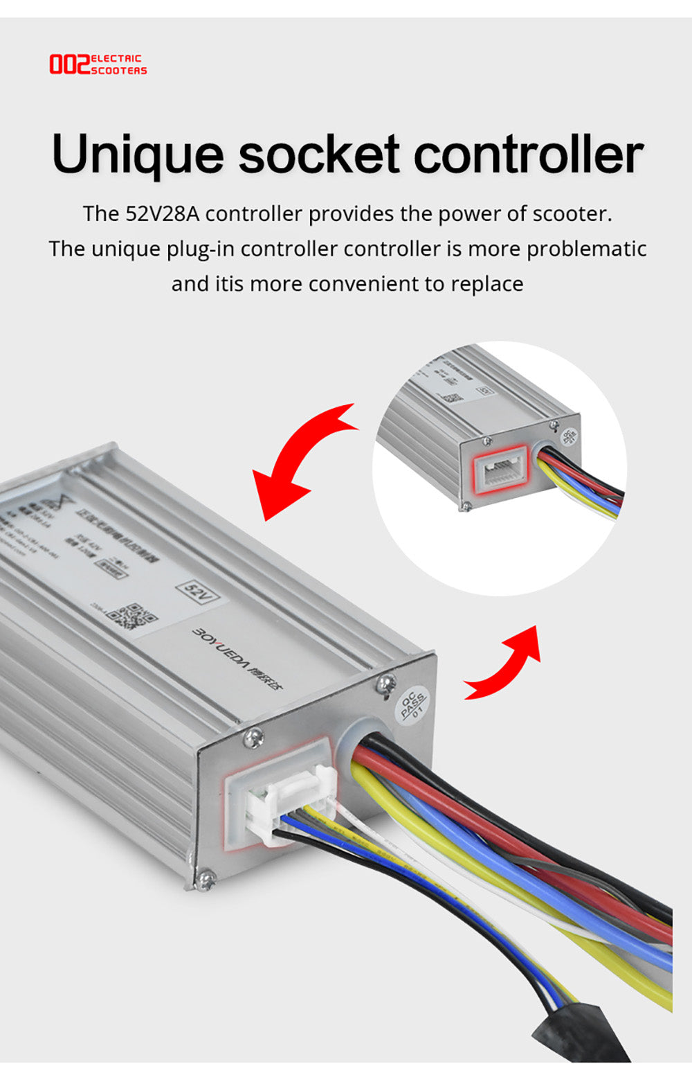 Elektromobilná kolobežka BOYUEDA Q7 Pro, 2*1600W motor, 52V 19AH batéria, 10-palcové kolesá, maximálna rýchlosť 70 km/h, dojazd 70 km, dvojité hydraulické kotúčové brzdy, predné hydraulické odpruženie a zadné pružinové odpruženie, ovládanie cez aplikáciu.