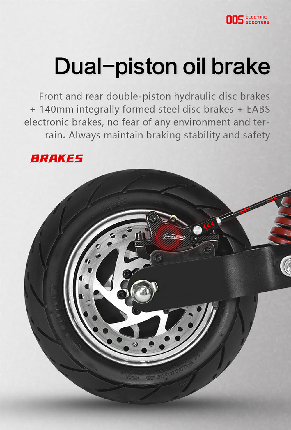 Elektromobilná kolobežka BOYUEDA Q7 Pro, 2*1600W motor, 52V 19AH batéria, 10-palcové kolesá, maximálna rýchlosť 70 km/h, dojazd 70 km, dvojité hydraulické kotúčové brzdy, predné hydraulické odpruženie a zadné pružinové odpruženie, ovládanie cez aplikáciu.