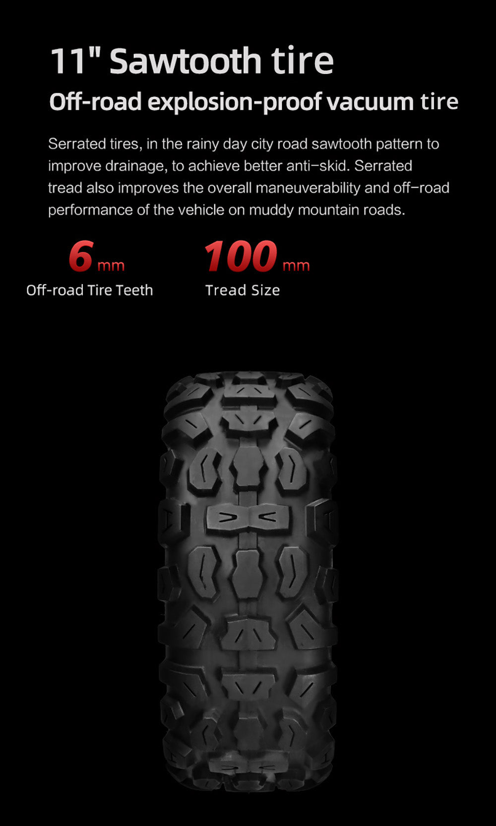 Elektromobilná kolobežka BOYUEDA S3-11, 2*3000W motor, 60V 38AH batéria, 11-palcové kolesá, max. rýchlosť 85 km/h, dojazd 120 km, dvojité hydraulické kotúčové brzdy, hydraulické tlmiče nárazov, LCD displej.