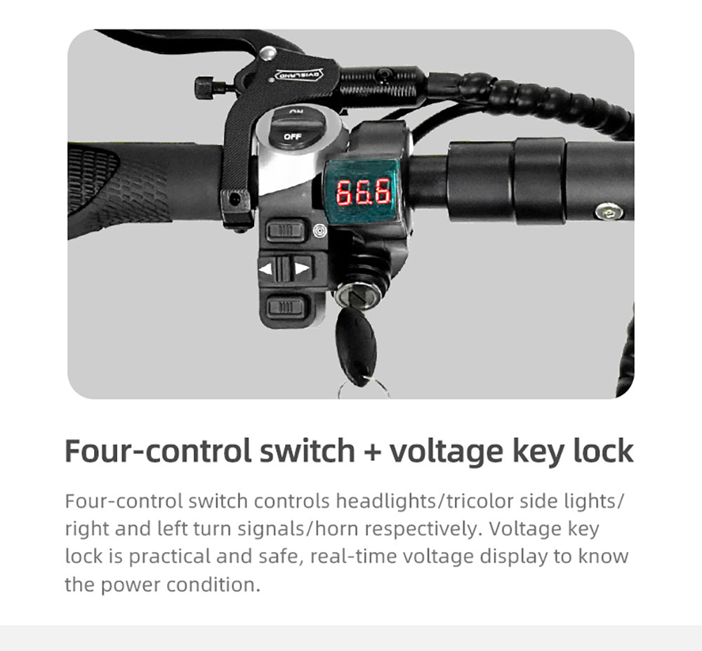 Elektromobilná kolobežka BOYUEDA S3-11, 2*3000W motor, 60V 38AH batéria, 11-palcové kolesá, max. rýchlosť 85 km/h, dojazd 120 km, dvojité hydraulické kotúčové brzdy, hydraulické tlmiče nárazov, LCD displej.
