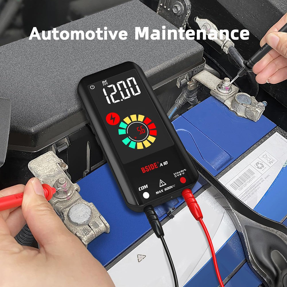 BSIDE A10 Inteligentný digitálny multimeter, 9999 True RMS EBTN farebný displej, DC AC napätie, kapacita, ohm, dióda, NCV, Hz, tester živého drôtu