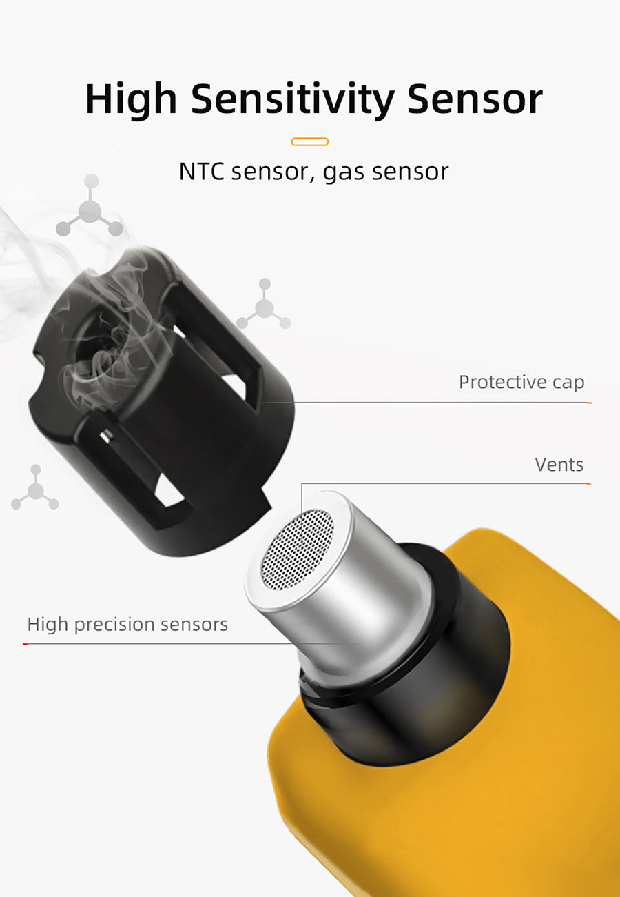 Monitor kvality vzduchu BSIDE G2, detektor formaldehydu, test PM2.5/TVOC/HCHO, automatický alarm, LCD displej, červená a zelená farba