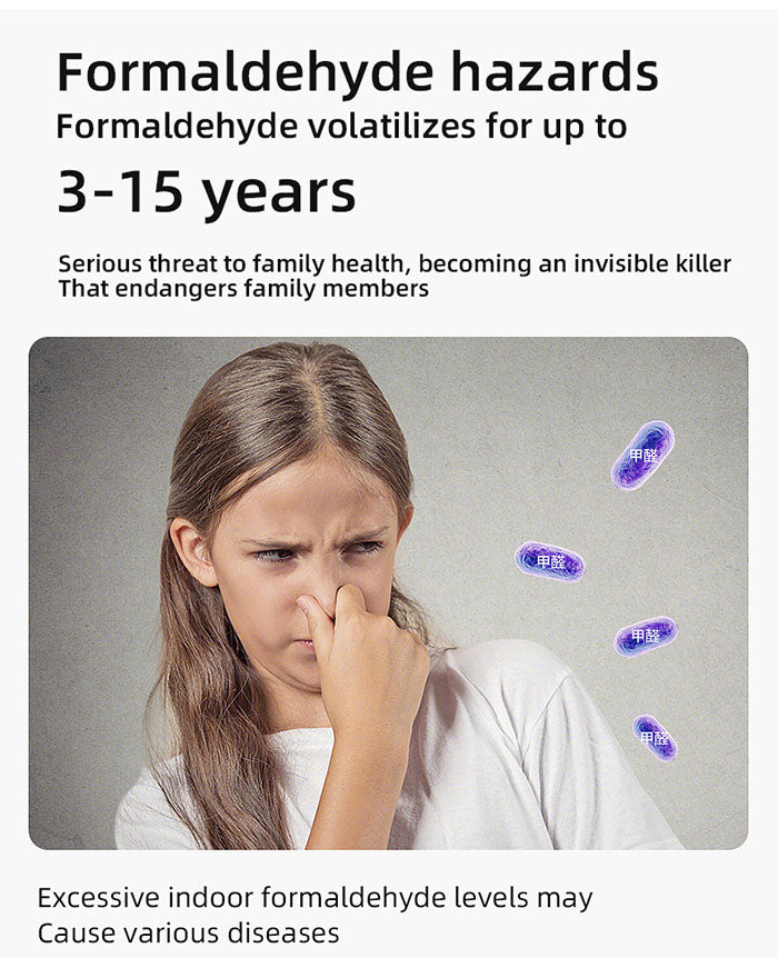 Monitor kvality vzduchu BSIDE G2, detektor formaldehydu, test PM2.5/TVOC/HCHO, automatický alarm, LCD displej, červená a zelená farba