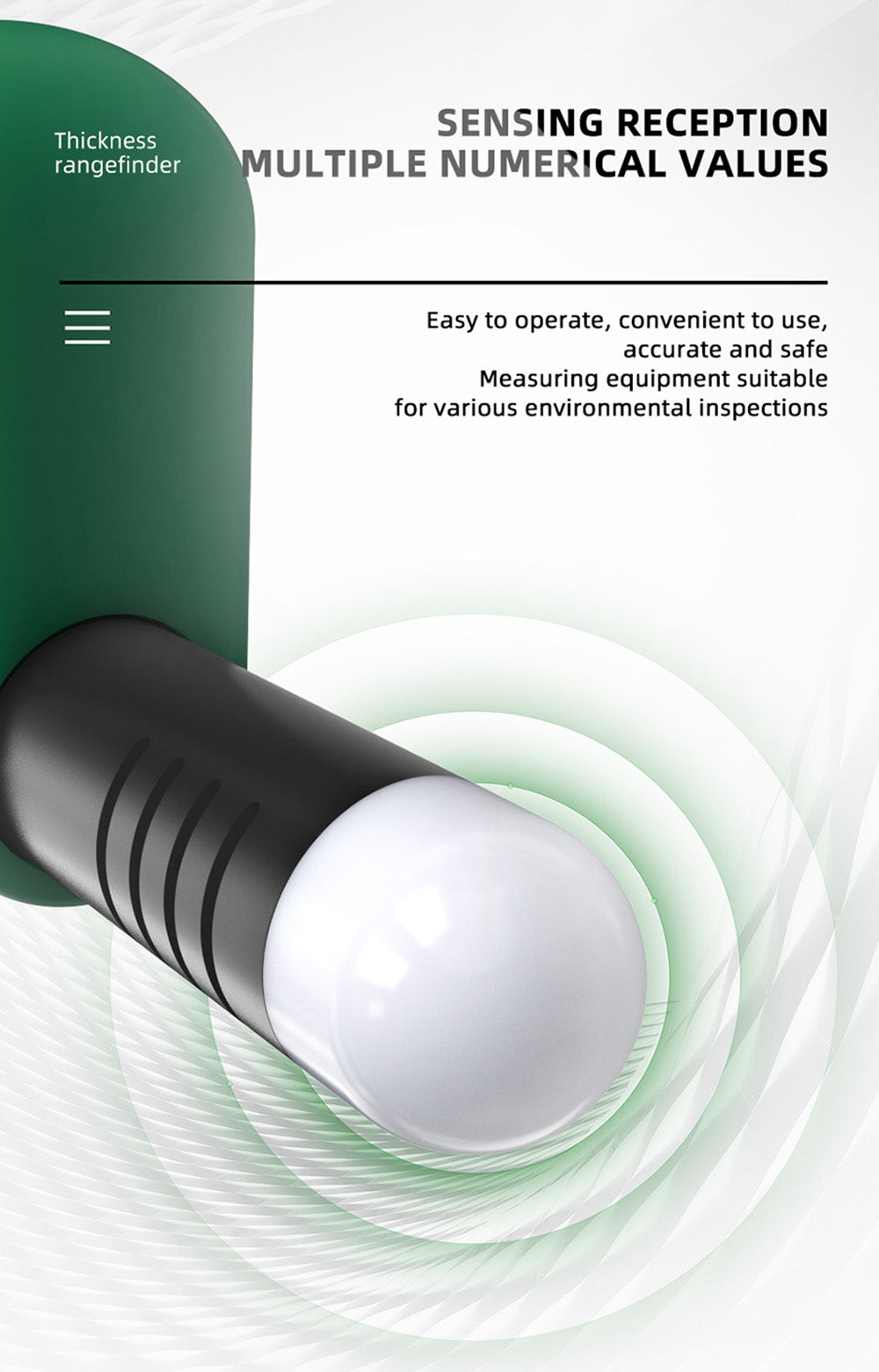 BSIDE GX1 4 v 1 Komplexný Tester, Tester Okolitého Prostředí/Teploty Vlhkosti/Osvětlení Hluk/Výšky, s Funkciami Merania v Decibelih, A & C Vážených Funkcí - Zelená