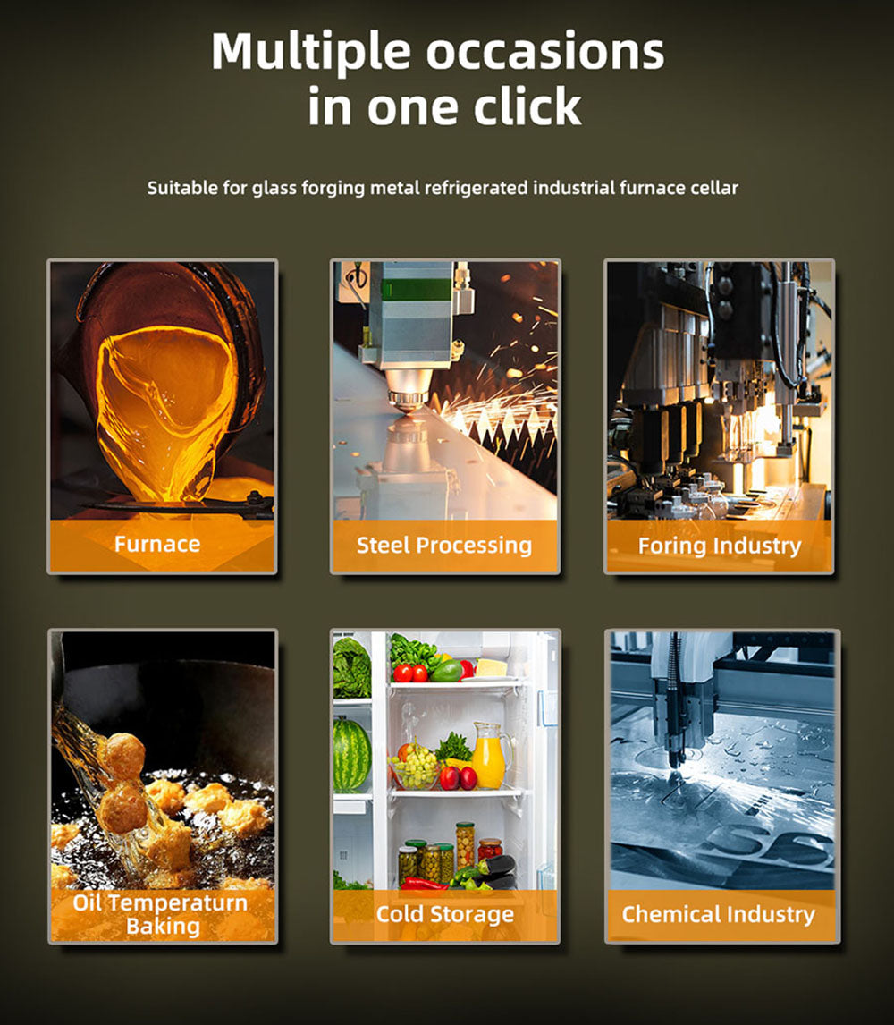 Infračervený teplomer BSIDE H3, -58℉—2552℉, bezkontaktný ručný digitálny laserový merací prístroj na meranie teploty v priemysle, žltá farba, bez batérie