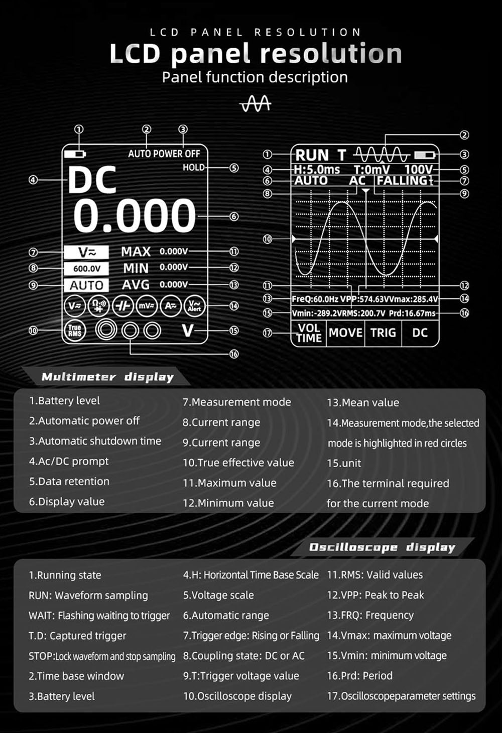 Digitálny osciloskop BSIDE O1, ručný multimeter, ukladanie priebehu signálu, frekvencia vzorkovania 48 MSa/s, 10 MHz, profesionálny tester elektronických komponentov - červená