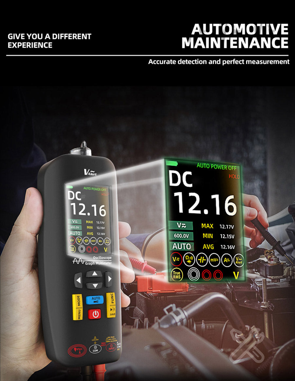 BSIDE O1X 3 v 1 osciloskop, multimeter a elektrická pero, 10 MHz šírka pásma, 2,8 palcový TFT farebný displej, 2000 mAh lítium-polymérová batéria, LED svietilna