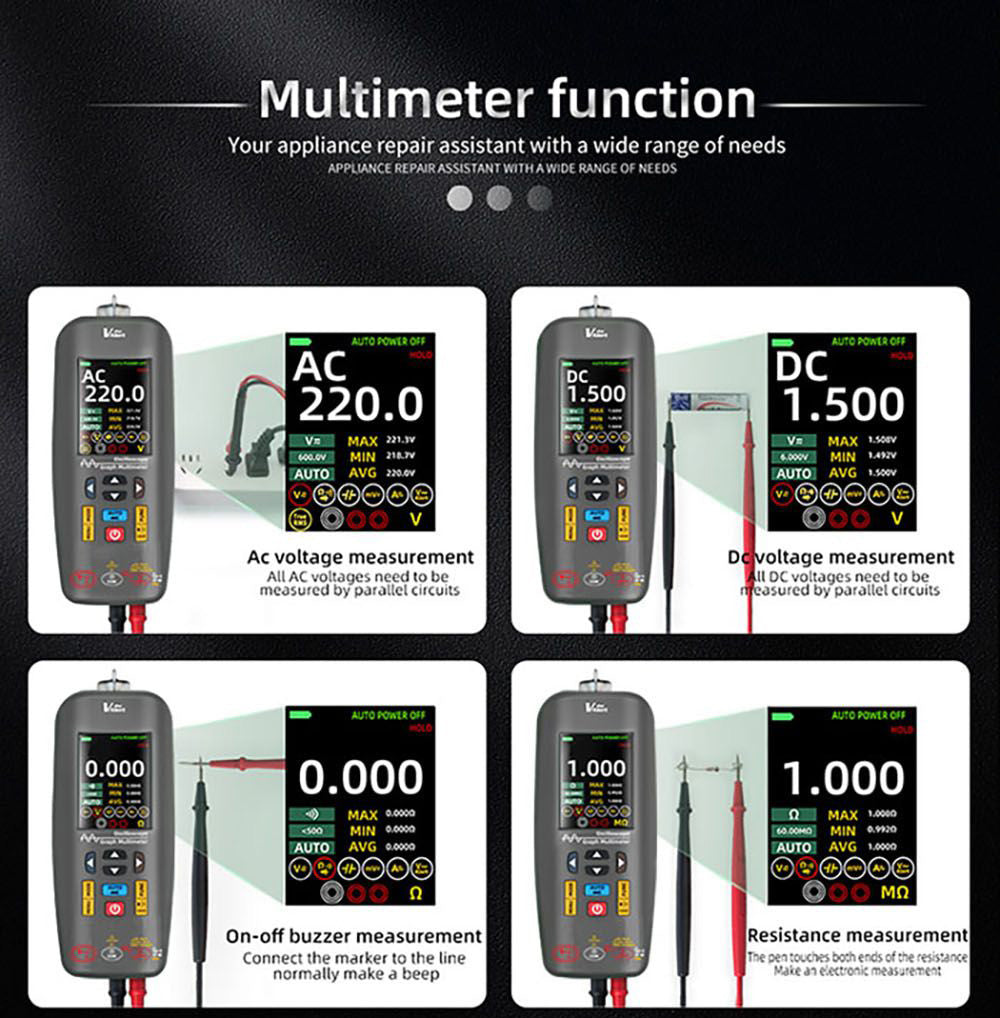 BSIDE O1X 3 v 1 osciloskop, multimeter a elektrická pero, 10 MHz šírka pásma, 2,8 palcový TFT farebný displej, 2000 mAh lítium-polymérová batéria, LED svietilna