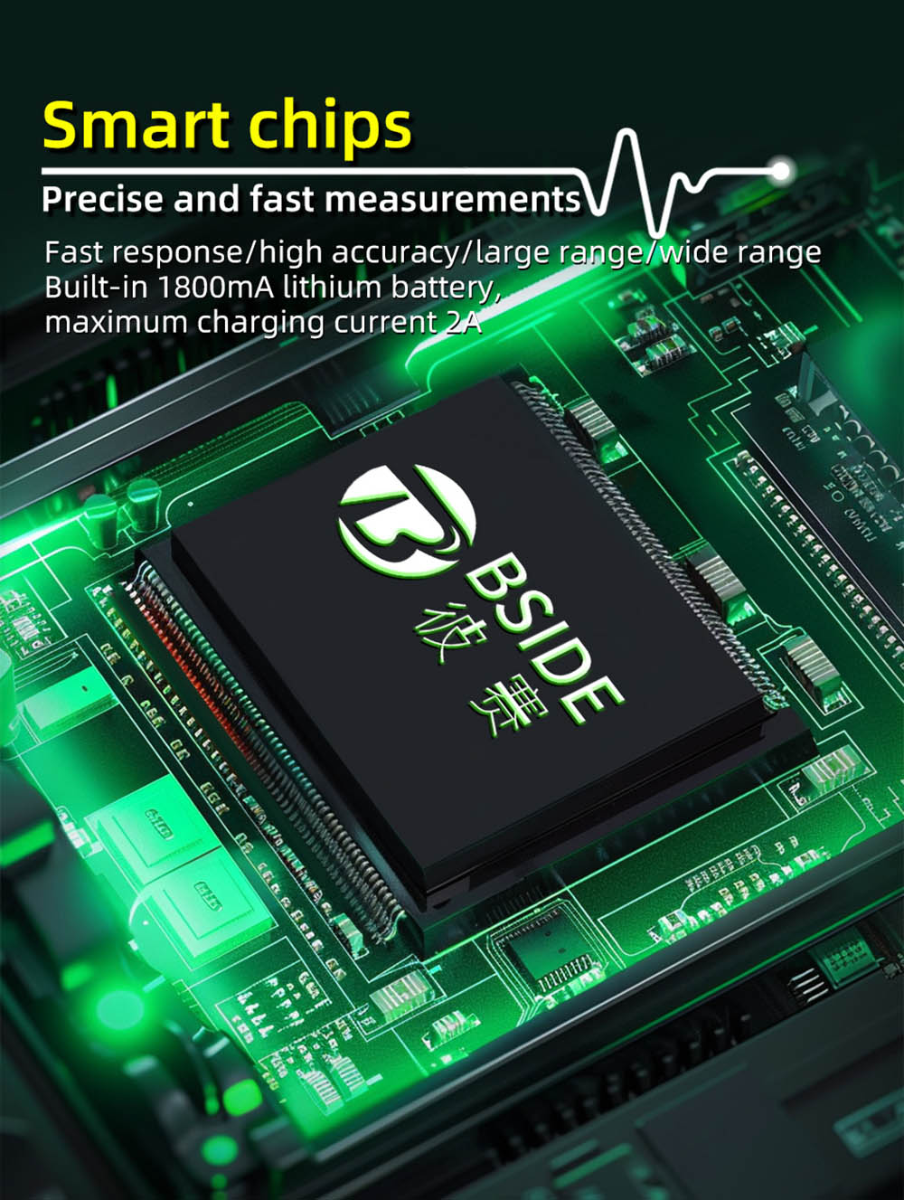 BSIDE O2 dvojkanálový osciloskop, šírka pásma 50 MHz, frekvencia vzorkovania v reálnom čase 250 MSa/s, 3,98-palcový TFT LCD displej, 7 tvarov signálov