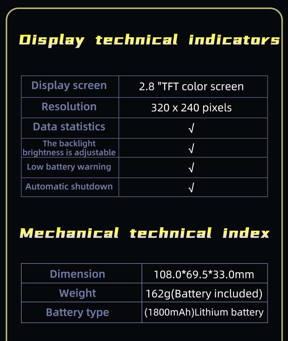 Digitálny fotovoltaický multimeter BSIDE S40, 2,8" HD farebný displej, vysoká presnosť, vysoké napätie 1000 V, údržba elektrických systémov