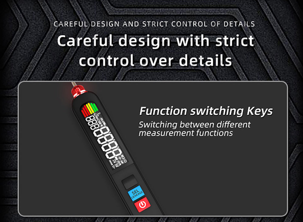 Digitálny multimeter BSIDE S40X, merač únikového napätia, test AC/DC diódy, odporu a kapacity, LCD displej, vyhľadávanie bodu poruchy, vysoká presnosť, plne inteligentný, USB nabíjanie