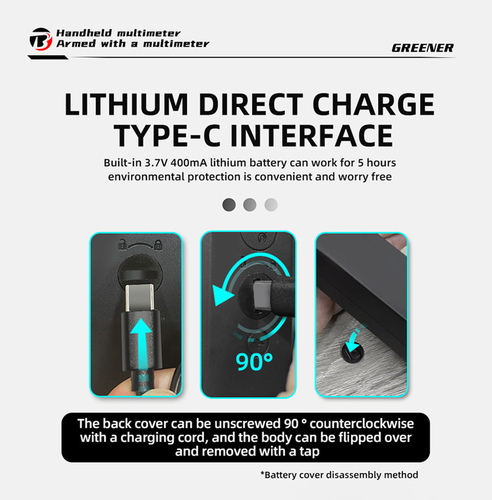 Digitálny multimeter BSIDE S40X, merač únikového napätia, test AC/DC diódy, odporu a kapacity, LCD displej, vyhľadávanie bodu poruchy, vysoká presnosť, plne inteligentný, USB nabíjanie