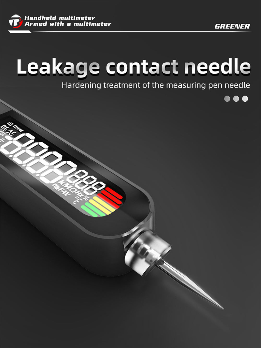 Digitálny multimeter BSIDE S40X, merač únikového napätia, test AC/DC diódy, odporu a kapacity, LCD displej, vyhľadávanie bodu poruchy, vysoká presnosť, plne inteligentný, USB nabíjanie