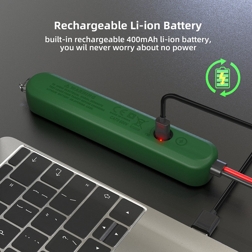 Digitálny multimeter BSIDE S5, detektor napätia elektrickou perou, automatické rozpoznávanie nabíjacieho modelu, indukčná kontrola nulového a fásového vodiča - zelená